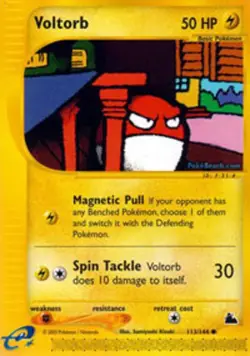 Hero Deal, English - 1 x Pokemon Voltorb - 113/144 - Common Skyridge - Image 1