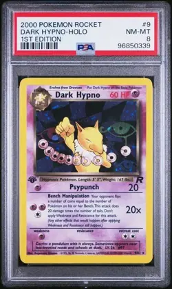 2000 Pokemon Rocket 9 Dark Hypno Holo 1st Edition PSA 8 Nm Mt - Image 1