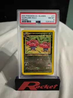 2001 POKEMON SOUTHERN ISLANDS PROMO #17 VILEPLUME-HOLO PSA 8 - Image 1