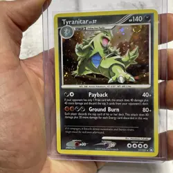 Pokemon Tyranitar Diamond & Pearl Mysterious Treasures Holo 17/123 NM Rare SWIRL - Image 1