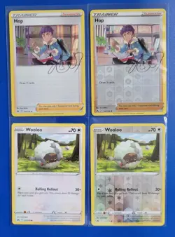 4x Pokemon TCG Crown Zenith: Hop (133/159) + Wooloo (121/159) - Near Mint - Image 1
