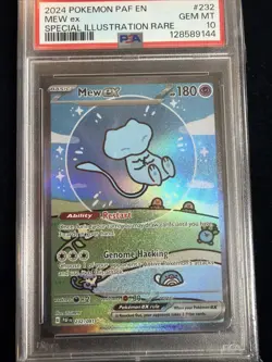 Mew ex 232/091 SV: Paldean Fates Holo Bubble Mew PSA 10 Pokemon - Image 1