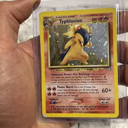 Pokemon TCG - Typhlosion 17/111 Holo Rare - WOTC Neo Genesis - MP/LP Vintage - Image 2