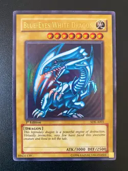 YU-GI-OH! BLUE-EYES WHITE DRAGON ULTRA RARE SDK-A001 1ST EDITION AUSTRALIAN MP - Image 1