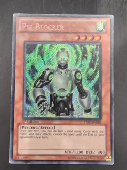 YUGIOH PSI-BLOCKER 1ST EDITION SECRET RARE EXCELLENT STBL-EN086 - Image 1