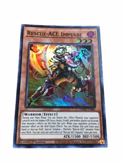 YUGIOH-1x - Rescue-ACE Impulse - AMDE-EN001 - Super Rare - 1st Edition - Image 1