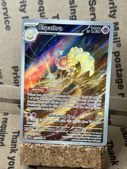 Pokemon TCG Espathra Rare Illustration Card 197/182 Sv04: Paradox Rift - Image 1