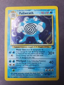 Excellent Condition Poliwrath 15/130 Holo Base Set 2 Pokemon Card - Image 1