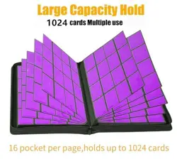 1000+ Pockets Trading Card Binder, 16 Pocket Ringless Side Loading Card Holder A - Image 3