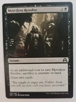 MTG Magic The Gathering Card Merciless Resolve Instant Black Shadows Over Innist - Image 1