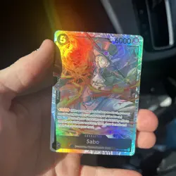 One Piece Card Game Sabo OP04-083 SR Super Rare Foil Card NM - Image 1