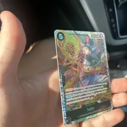 One Piece Card Game Sabo OP04-083 SR Super Rare Foil Card NM - Image 2