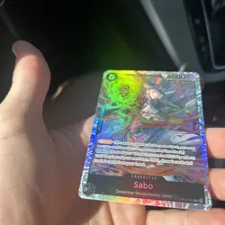 One Piece Card Game Sabo OP04-083 SR Super Rare Foil Card NM - Image 4