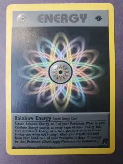 Near Mint 1st Edition Rainbow Energy 80/82 Team Rocket Set Pokemon Card - Image 1