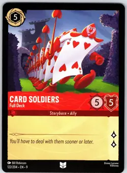 Card Soldiers - Full Deck 122/204 Uncommon Fabled NM Lorcana Disney - Image 1