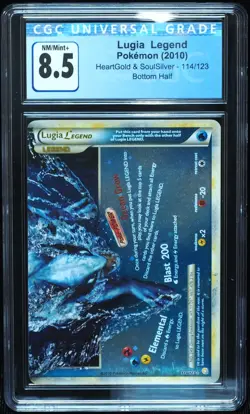 Lugia Legend Bottom 114/123 CGC 8.5 HGSS Pokemon Card - Image 1