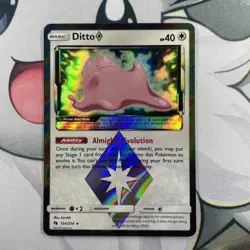 MINT Ditto 154/214 Pokemon Card Prism Star Lost Thunder - Image 1
