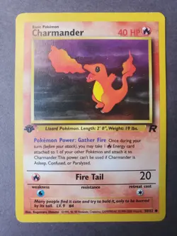 Near Mint 1st Edition Charmander 50/82 Team Rocket Set Pokemon Card - Image 1