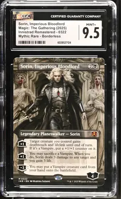 SORIN, IMPERIOUS BLOODLORD Innistrad Remastered Borderless Mythic CGC 9.5 MTG - Image 1