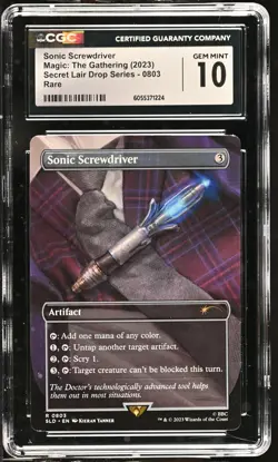 SONIC SCREWDRIVER Secret Lair Rare CGC 10 MTG [Nostalgium] - Image 1