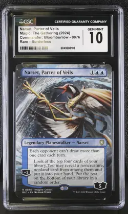 NARSET, PARTER OF VEILS Bloomburrow Borderless Rare CGC 10 MTG - Image 1