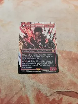 Clive, Ifrit's Dominant Borderless Foil 0318 Final Fantasy MTG NM - Image 1