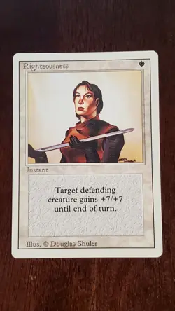 Righteousness Revised 3rd Edition EX/LP #37 MTG Magic the Gathering Instant Rare - Image 1