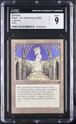 SENTINEL Legends Rare CGC 9 MTG [Nostalgium] - Image 1