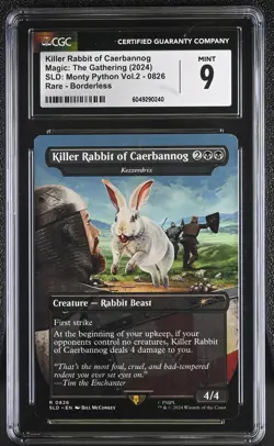 KEZZERDRIX Secret Lair Killer Rabbit of Caerbannog - NonFoil Rare CGC 9 MTG - Image 1