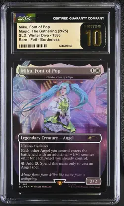 GIADA, FONT OF HOPE Secret Lair Miku, Font of Pop Foil CGC Pristine 10 MTG EDH - Image 1