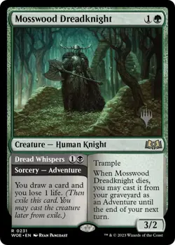 Mosswood Dreadknight FOIL NM #231 Promo Pack: Wilds of Eldraine MTG - Image 1