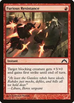 Furious Resistance 4x FOIL GTC MTG Gatecrash Common MINT red - Image 1