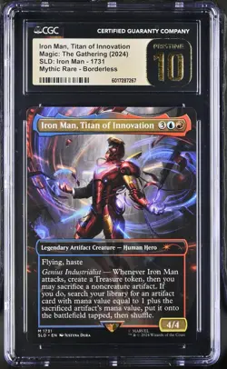 IRON MAN, TITAN OF INNOVATION Secret Lair Mythic CGC Pristine 10 MTG EDH [NOS] - Image 1