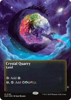 MTG English Crystal Quarry (0145) (Borderless) (Galaxy Foil) NM Foil - Image 1