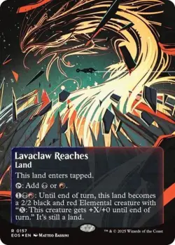 MTG English Lavaclaw Reaches (0157) (Borderless) (Galaxy Foil) NM Foil - Image 1