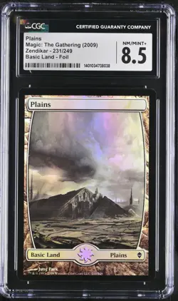 PLAINS Zendikar Foil CGC 8.5 MTG [Nostalgium] - Image 1