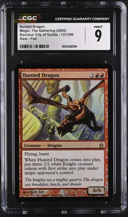 HUNTED DRAGON Ravnica Foil Rare CGC 9 MTG [Nostalgium] - Image 1