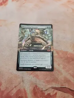 Blossoming Tortoise Extended Art Foil Wilds Of Eldraine MTG NM - Image 1