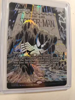 MtG Reanimate Borderless Marvel Universes Beyond Spider-Man Foil #0020 M/ NM - Image 2