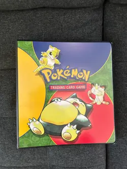 Vintage 1999 Pokemon Wizards of the Coast 3 Ring Card Binder - Snorlax w/ Sleeve - Image 1