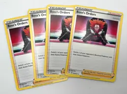Boss's Orders 058/072 x4 4x Pokemon Card Shining Fates Playset - Image 1