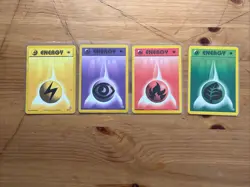 Pokemon Cards Energy Cards Neo Genesis 1st Edition Grass Fire Psychic Lightning - Image 1
