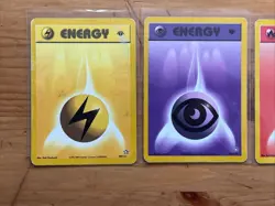 Pokemon Cards Energy Cards Neo Genesis 1st Edition Grass Fire Psychic Lightning - Image 2