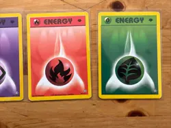 Pokemon Cards Energy Cards Neo Genesis 1st Edition Grass Fire Psychic Lightning - Image 3