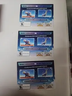 Shiny Koraidon & Miraidon Pokemon Scarlet Violet Code Card - Gamestop *SHIPPED* - Image 1