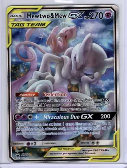 Pokemon TCG Black Star Promo Mewtwo & Mew GX SM191 Card - Image 1
