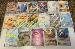 Pokemon TCG Lot of 15 Art Rare Cards and 2 Full Art Ex Cards Near Mint - Image 1