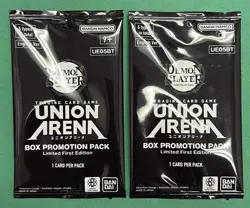 Lot of 2 Union Arena UE05BT Demon Slayer BOX PROMOTION PACKS [1 Card per Pack] - Image 1