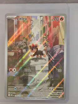 Pokemon TCG Litleo 139/132 2025 Mega Evolution Illustration Rare Card - NM - Image 1