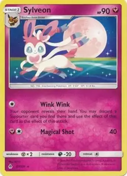 Sylveon 87/131 NM Non Holo Rare Full Moon Smile Discontinued Fairy Pokemon Card! - Image 1